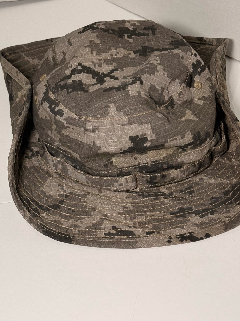Camouflage Canvas Tactical Boonie Hat With Snapping Sides Size Large/XL